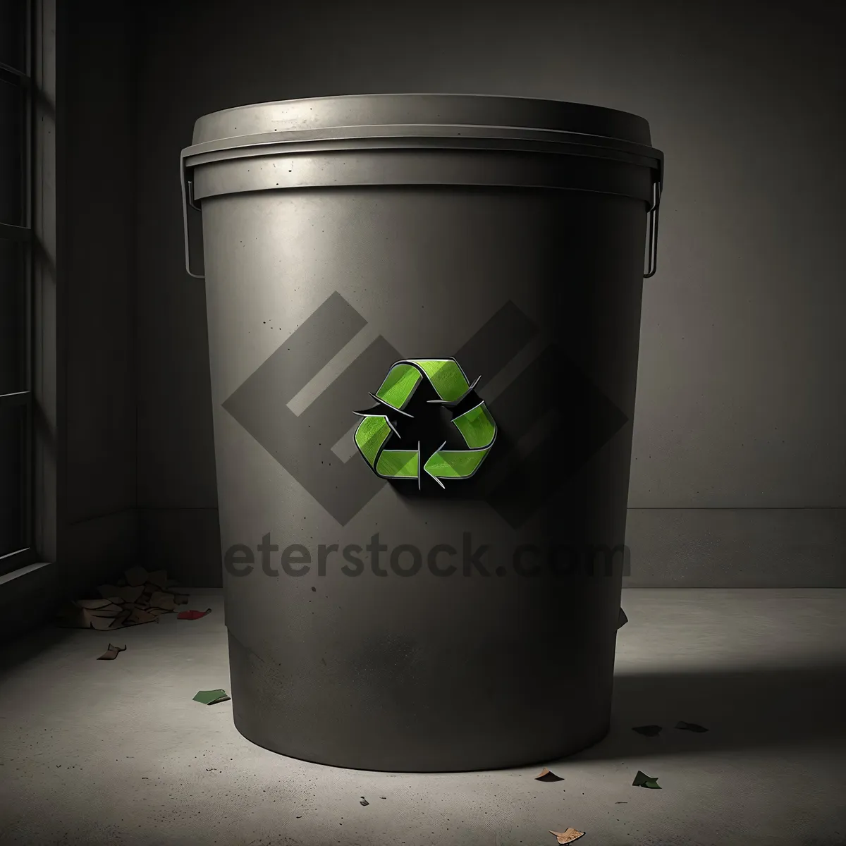 Picture of Vessel for Waste: Ashcan Bin and Garbage Container Cup