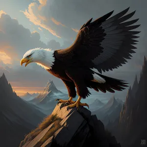 Majestic Bald Eagle Soaring through the Sky