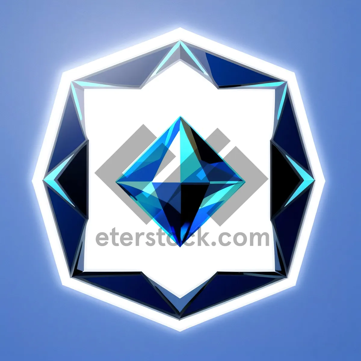 Picture of 3D Pyramid Icon - Heraldic Web Graphic Button