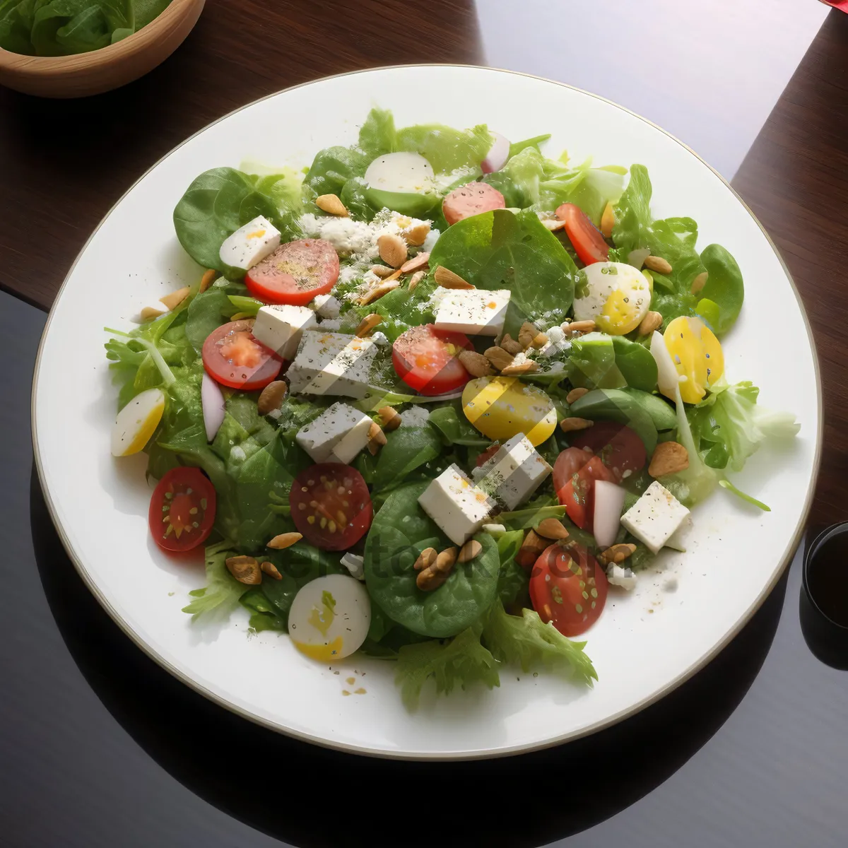 Picture of Healthy Grilled Vegetable Salad with Delicious Tomato Sauce