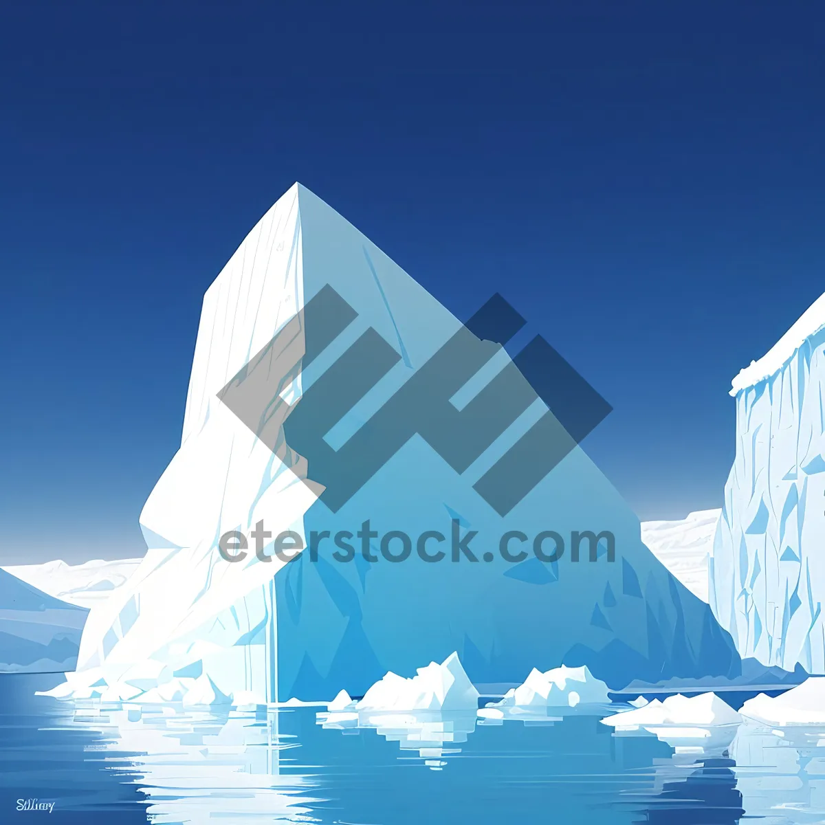Picture of Pyramid Sky: Ice & Snow Landscape in Weather Map