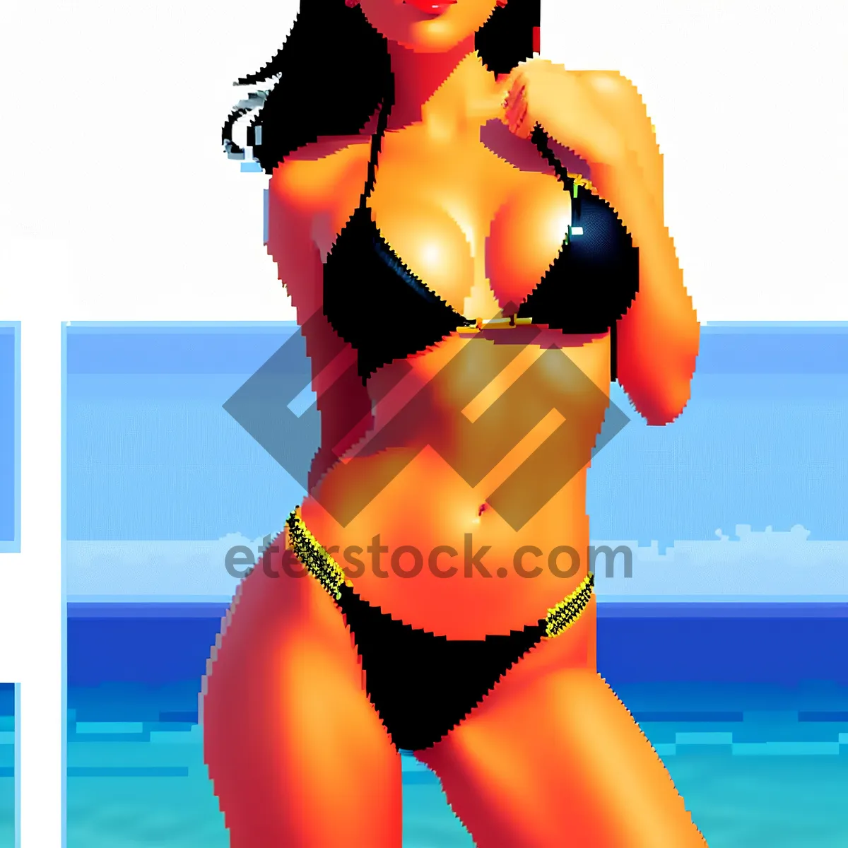 Picture of Beach Babe in Sensual Bikini Pose