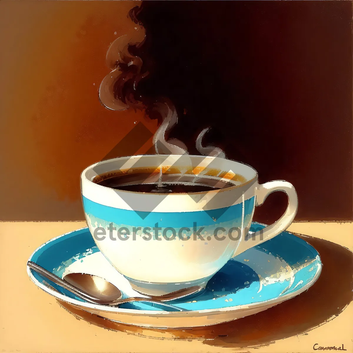 Picture of Morning Aroma: Hot Cup of Espresso on Saucer"
(Note: This text could be used as the image name.)