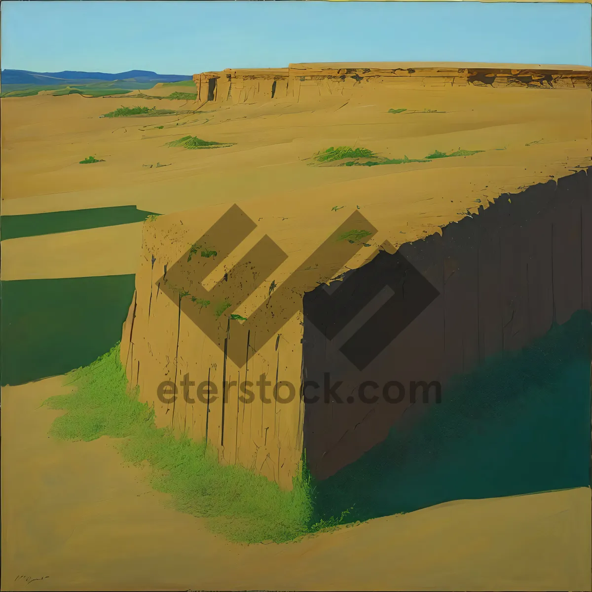 Picture of Scenic Desert Landscape with Orange Sand Dunes