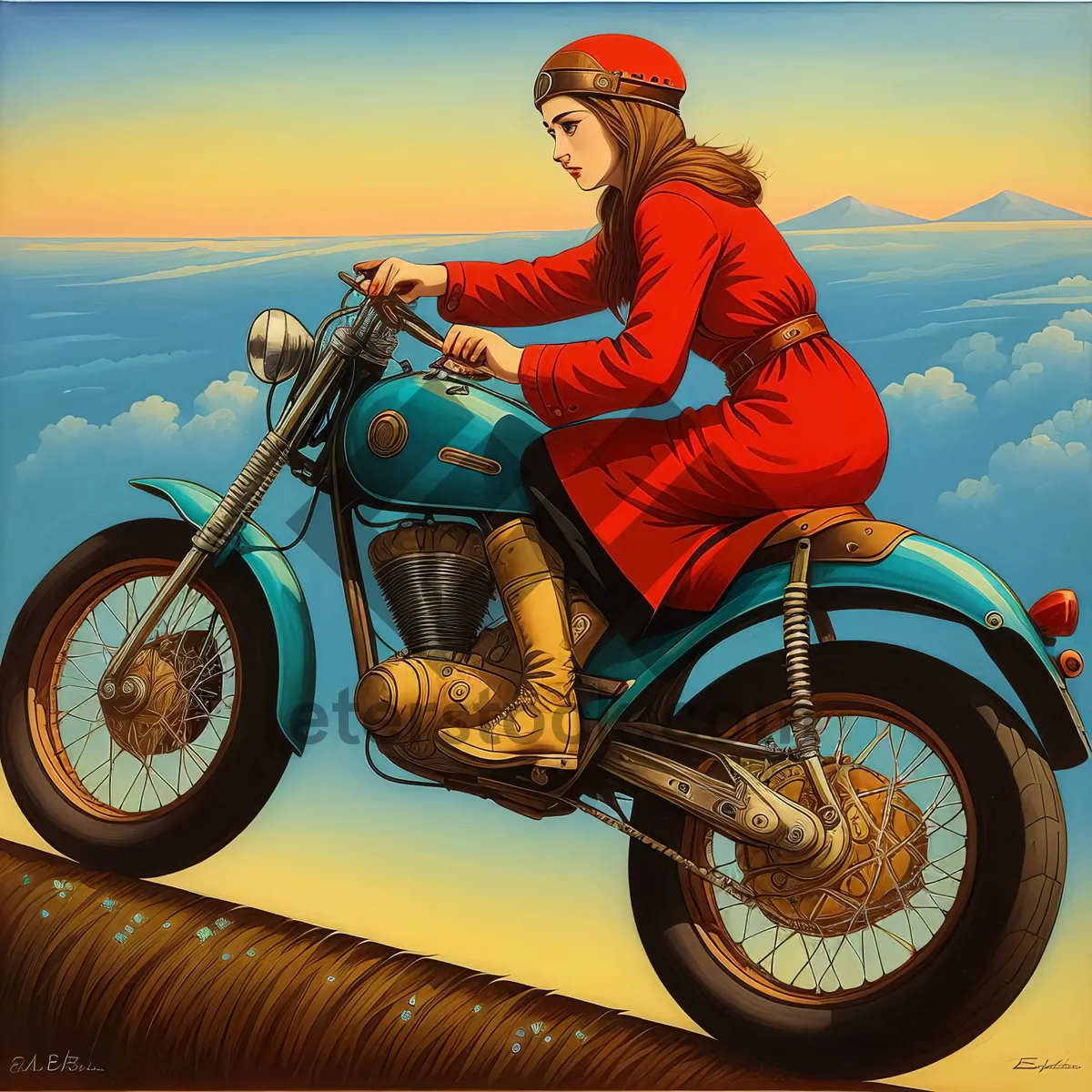 Picture of Thrilling Beach Motorcycle Ride at Sunset