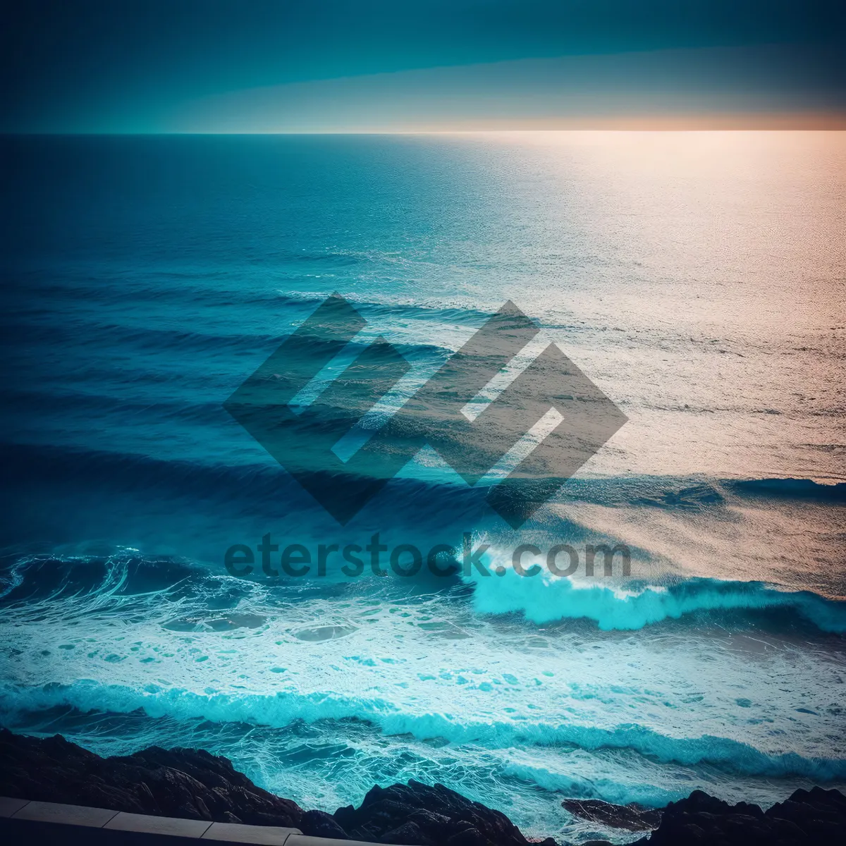 Picture of Serene Seascape - Sun-kissed Beach Bliss