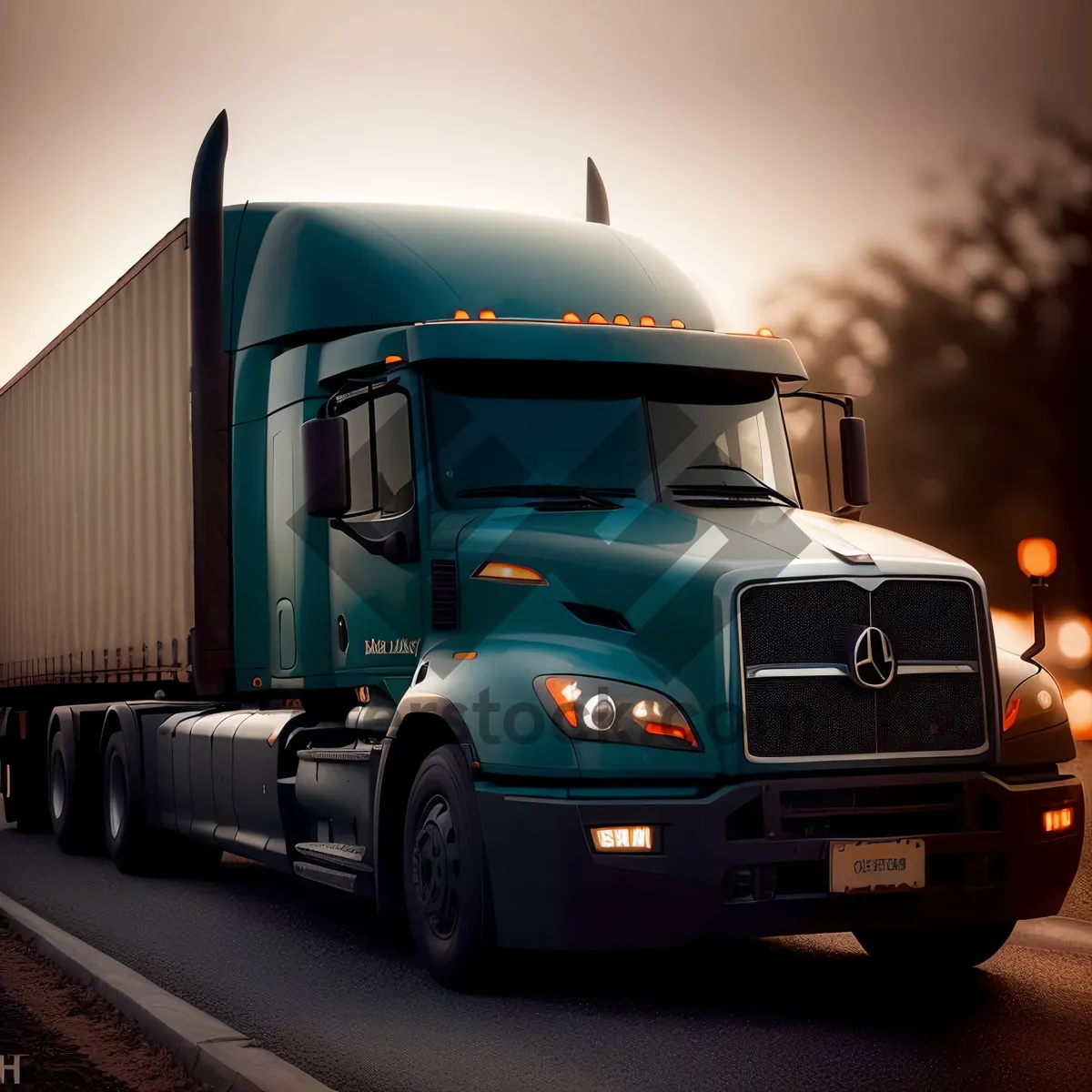 Picture of Transportation at its Finest: Trucking Cargo Across Highways