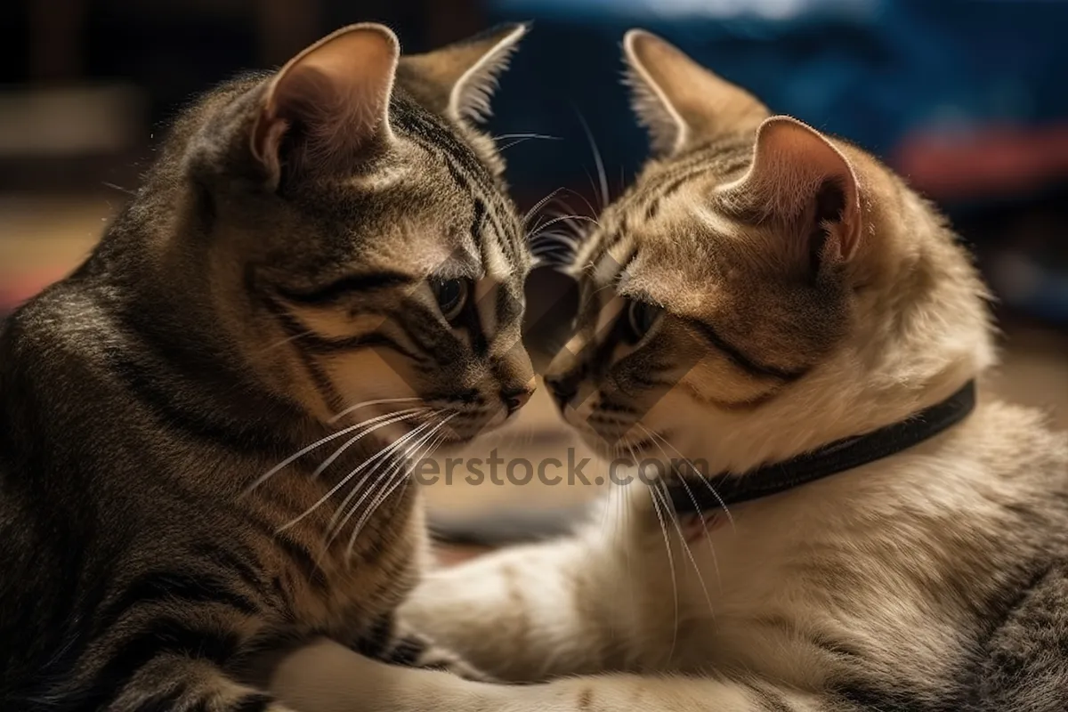 Picture of Striped Tabby Kitten with Fluffy Whiskers