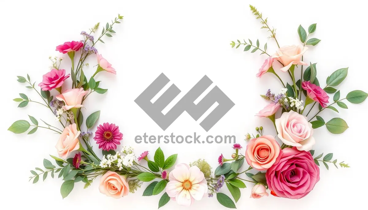 Picture of Floral ornament wall decor design silhouette.