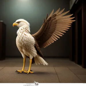 Bald Eagle in Flight with Sharp Gaze