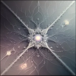 Frosty Starry Web: Snowflake Celebration Wallpaper