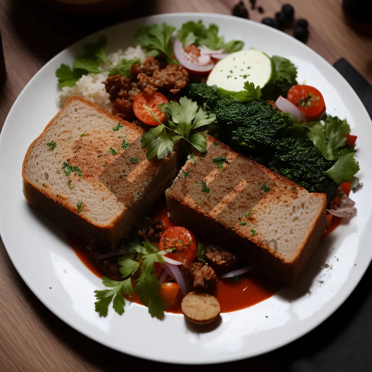 Picture of Fresh salad with grilled beef and vegetables.