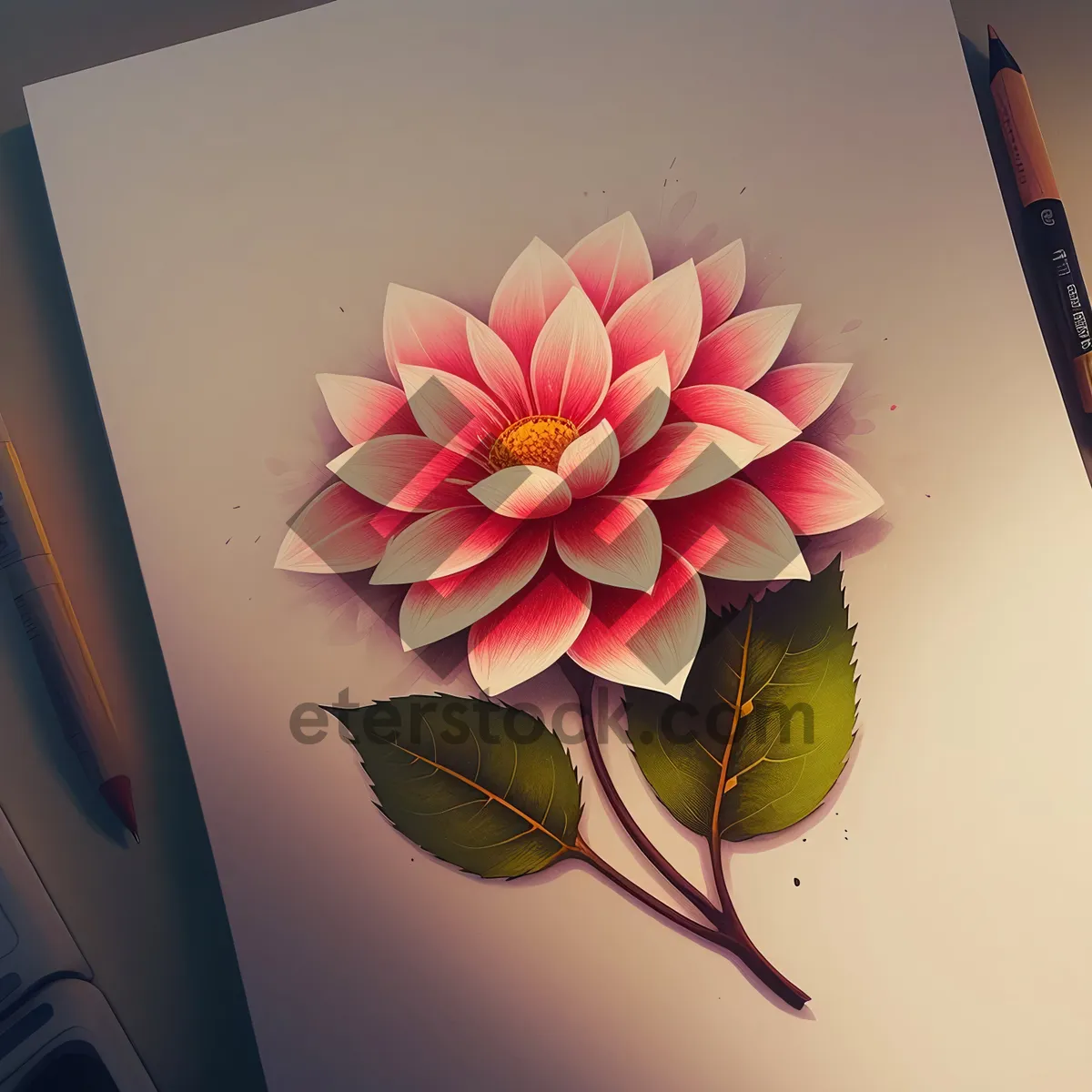 Picture of Colorful Rainbow Pinwheel Pencils