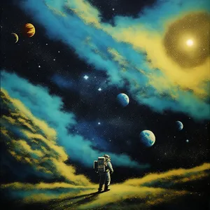 Moonlit Celestial Fantasy in Space