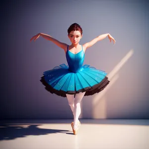 Energetic ballet dancer performs joyful mid-air jump
