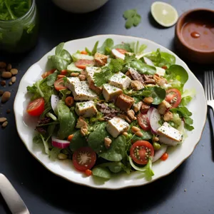 Delicious Vegetable Salad with Fresh Ingredients