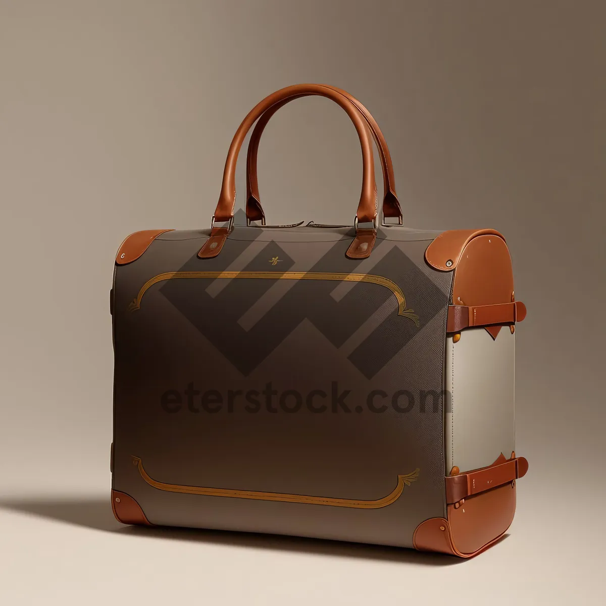 Picture of Stylish Metal Lock Briefcase - Fashionable Accessory