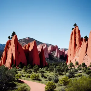 Majestic Canyon Landscape with Rocky Mountains