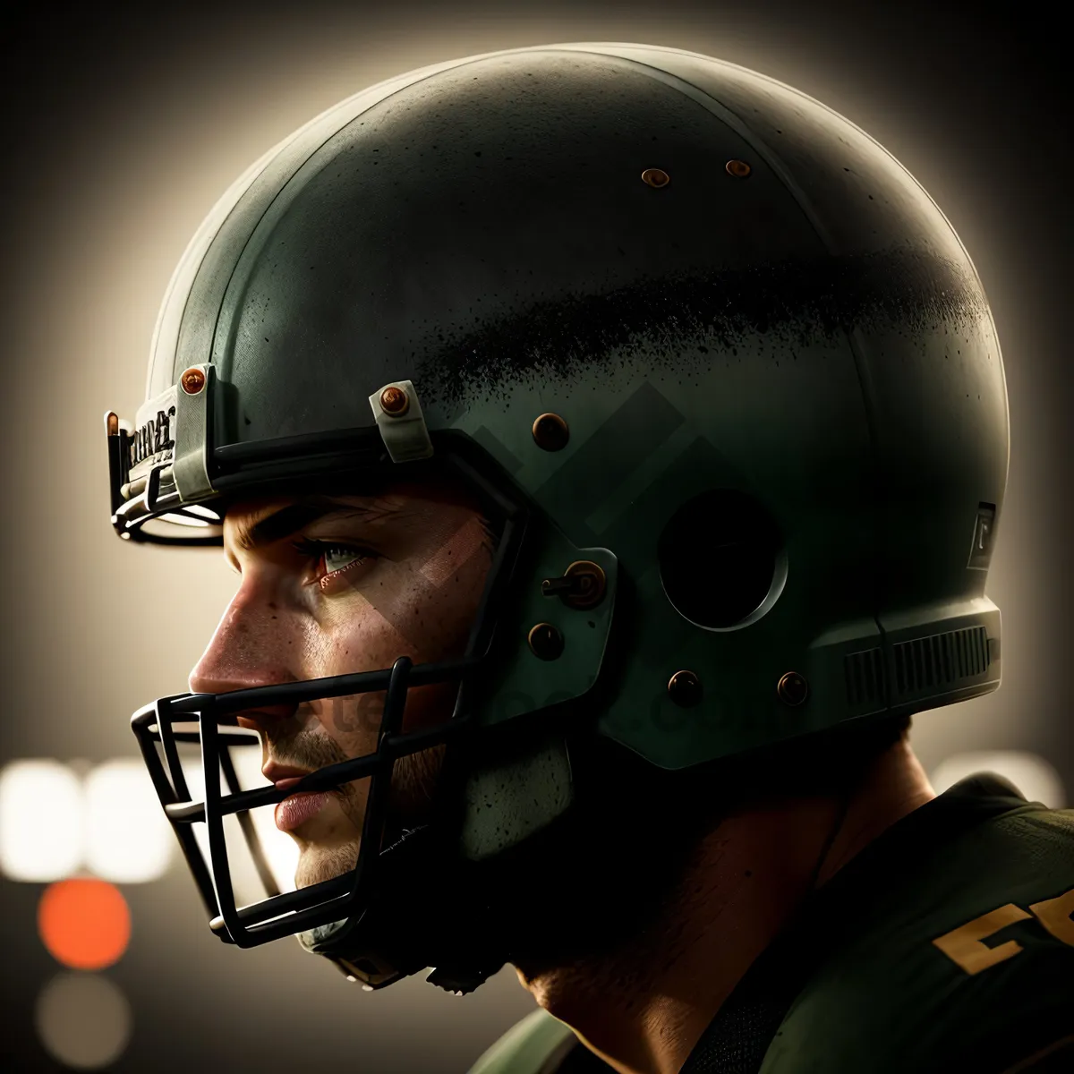 Picture of Protective Football Helmet: Safety Gear for Sports