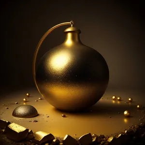 Golden Snowflake Ball - Festive Winter Ornament