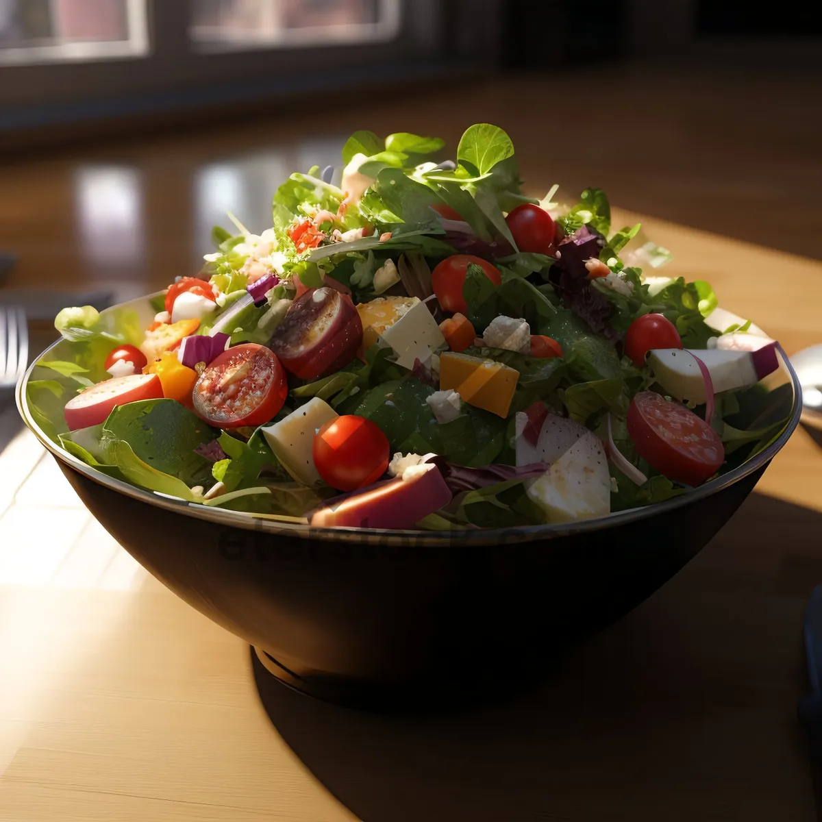 Picture of Fresh Vegetable Salad on Plate