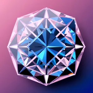 Solid Glass Gem Star Icon Decoration