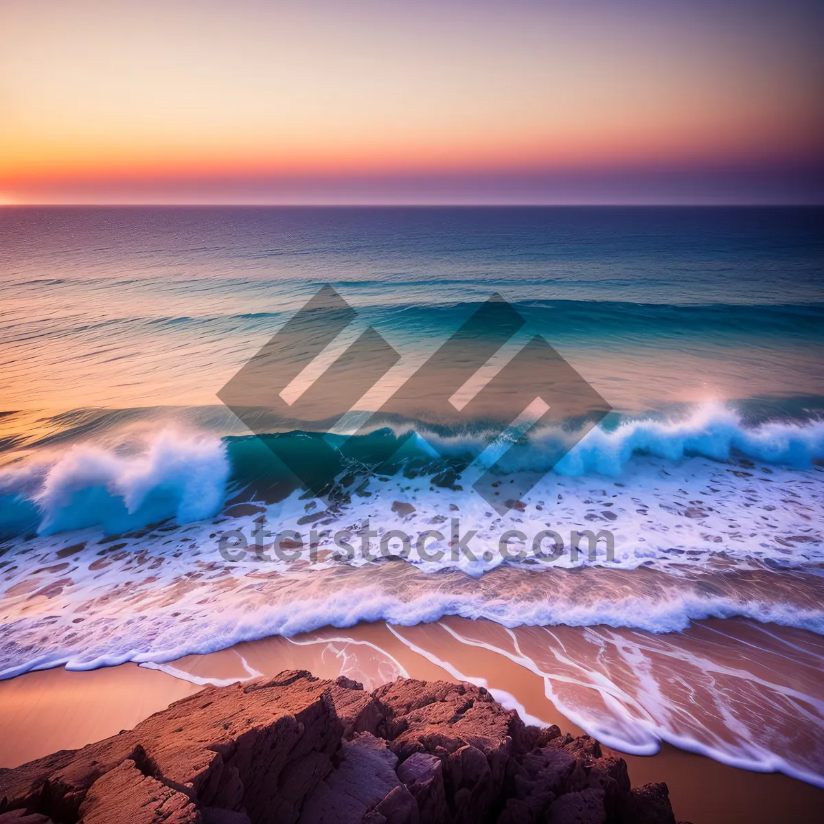 Picture of Tranquil Beach Sunset over Turquoise Waters