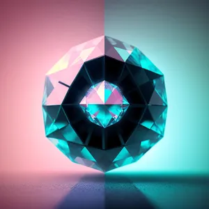 Shiny Gem Icon Design in 3D Glass