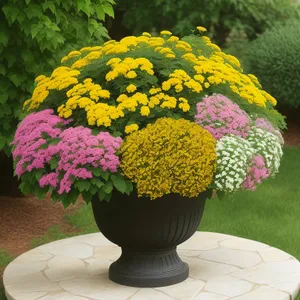 Pink Hydrangea Bloom in Colorful Vase[::-10-Flower-Arrangement-Woody-Plant-Herb-Garden-Shrub-Hydrangea-Colorful]