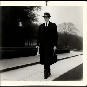 Confident Businessman in Suit Holding Briefcase