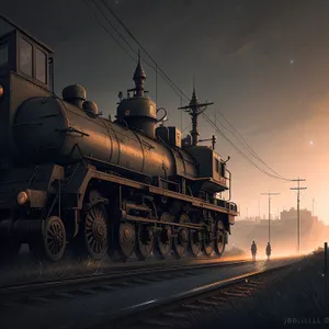 Vintage Steam Railway Power on Track