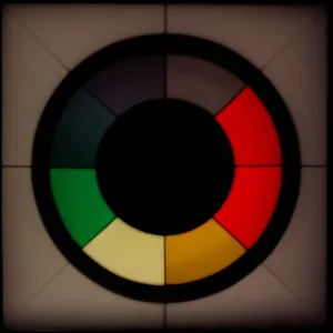 Shiny Audio Circle Icon - Black Round Button