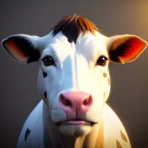 Cartoon ranch animal with floppy ear