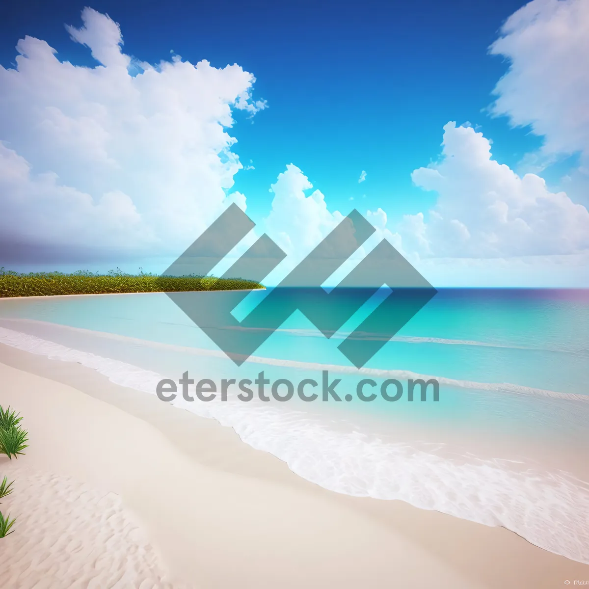 Picture of Serene Seascape under Sunny Skies