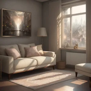Modern Comfort: Stylish Interior with Cozy Sofa