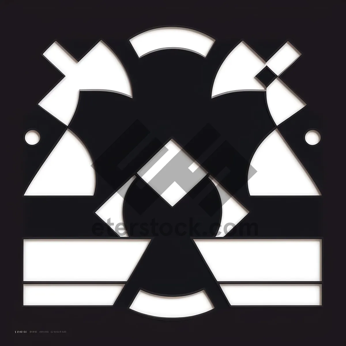 Picture of Heraldry Set: Black Symbol Silhouette Graphic Design