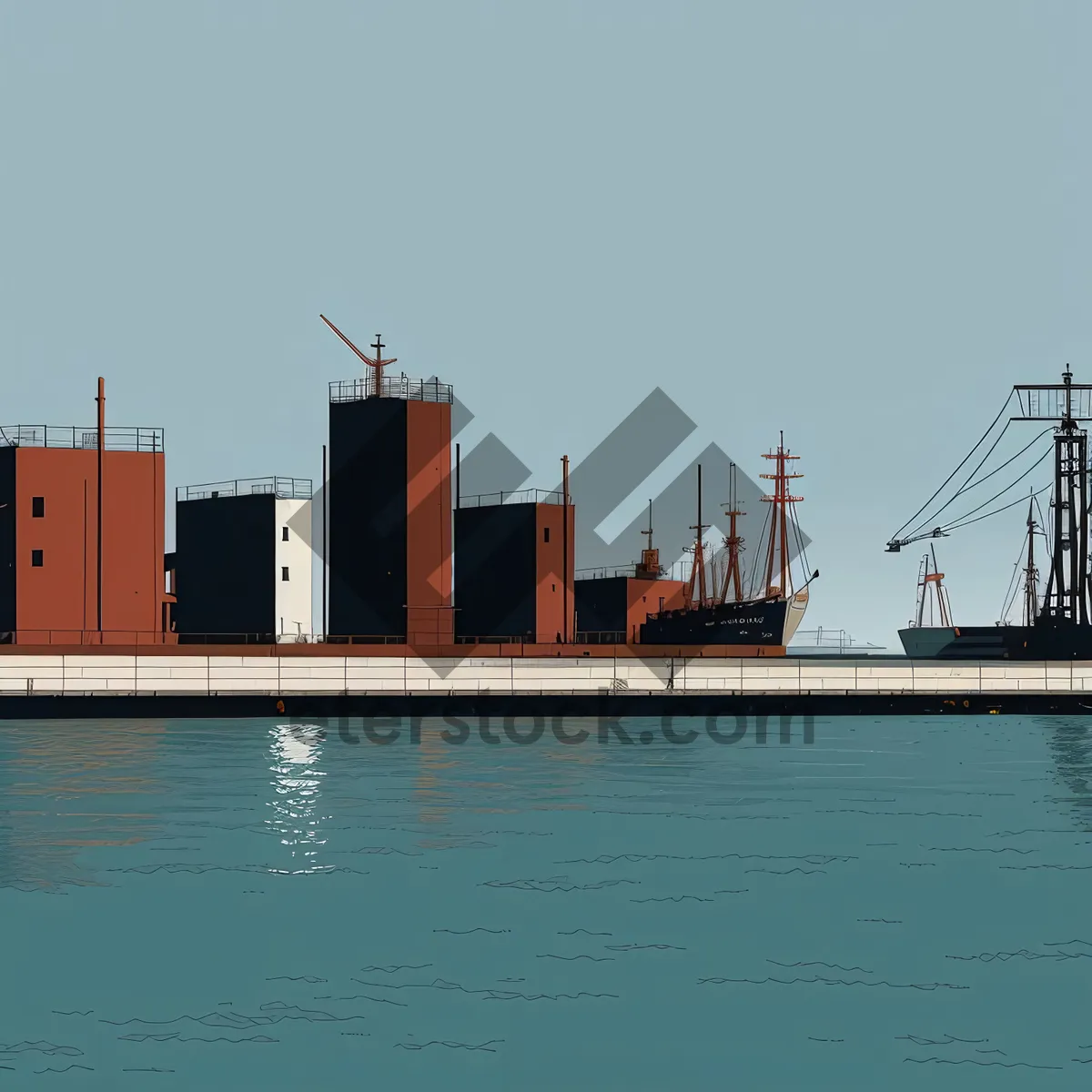 Picture of Urban Harbor Business: Efficient Container Ship Transport