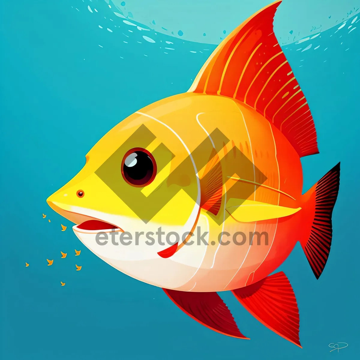 Picture of Seawater Cartoon Design Art: Playful Aquatic Inspiration