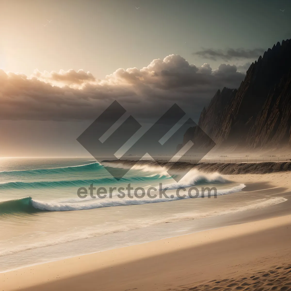 Picture of Serene Seascape: Sun, Sand, and Surf