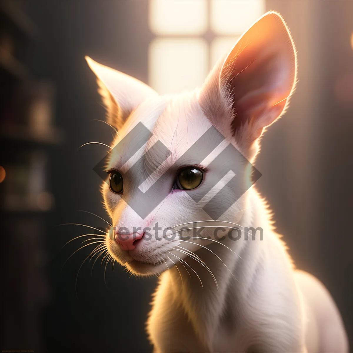 Picture of Curious Kitten with Adorable Whiskers