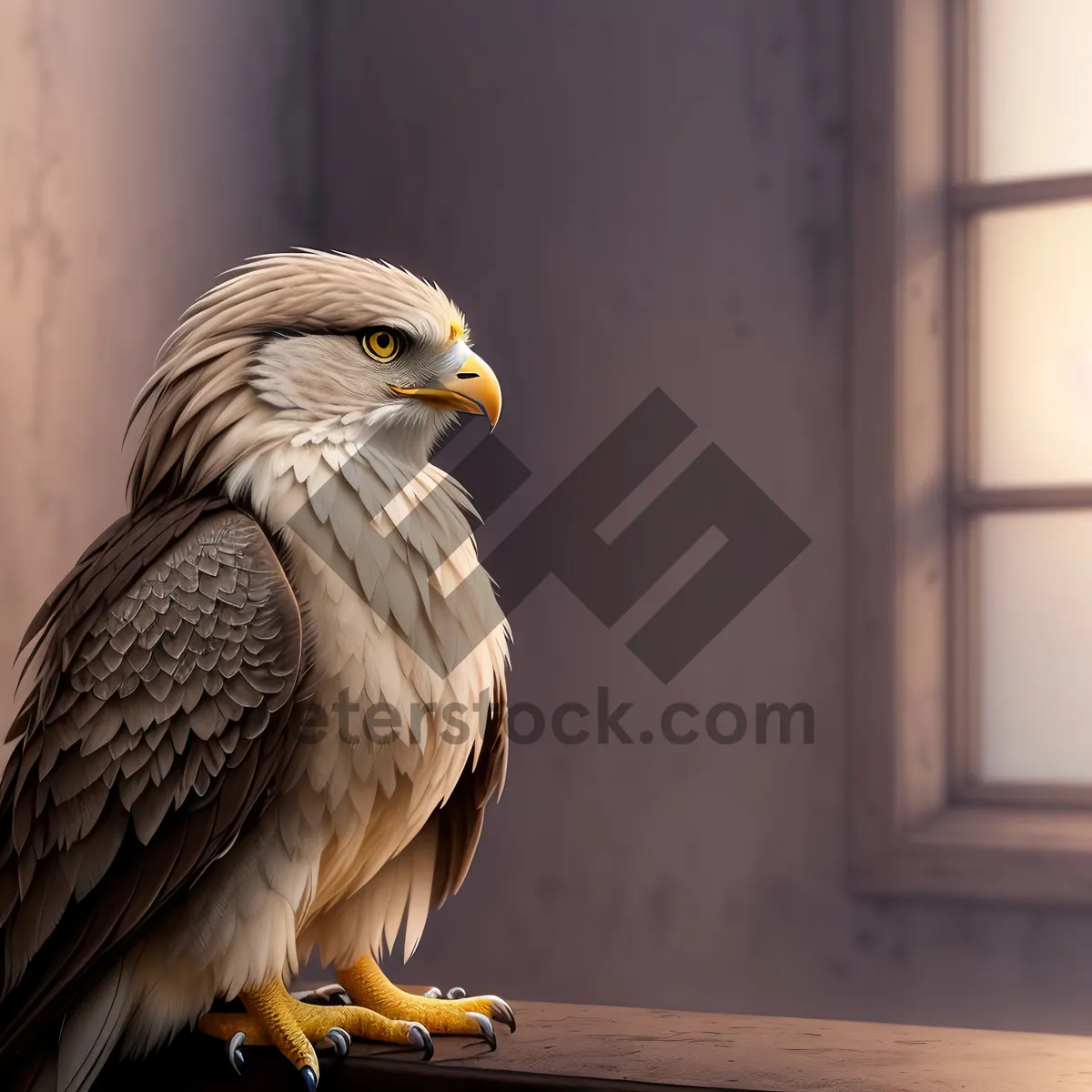 Picture of Majestic Bald Eagle Spreading Powerful Wings