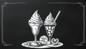 Black wine glass on baron table