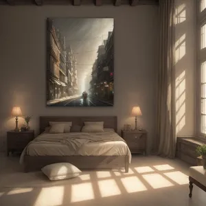 Modern Comfort: Stylish Bedroom Retreat with Cozy Furniture