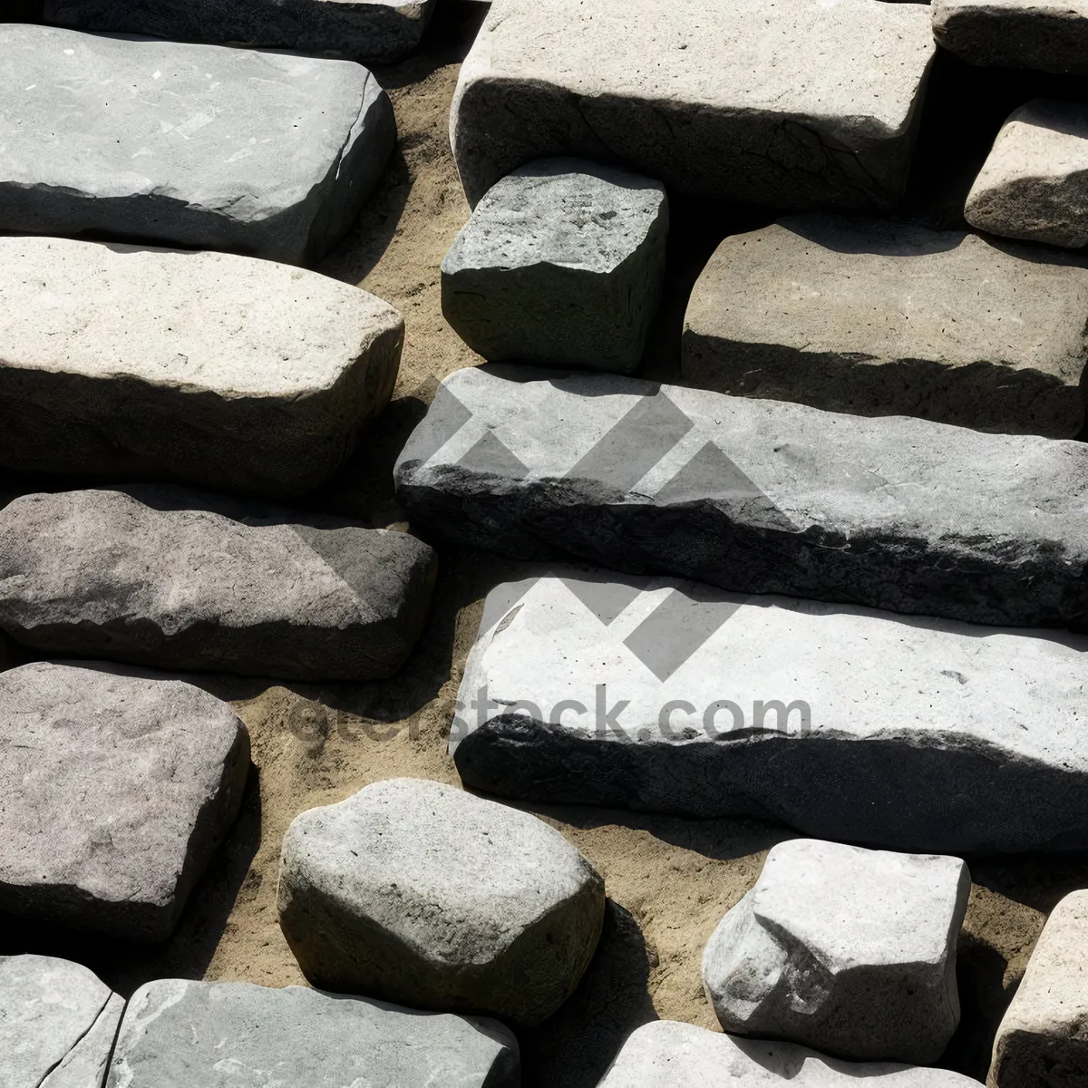 Picture of Rustic Stone Wall with Grunge Texture