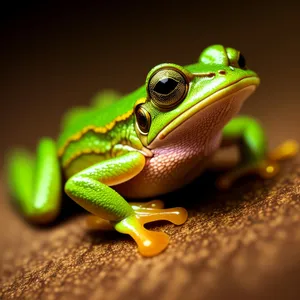 Vibrant-eyed Tree Frog - Nature's Colorful Amphibian