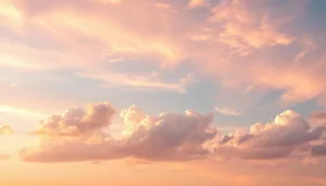 Sunny Summer Sky Horizon Landscape Scenery.