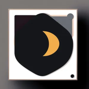 Modern black computer icon with shiny frame.