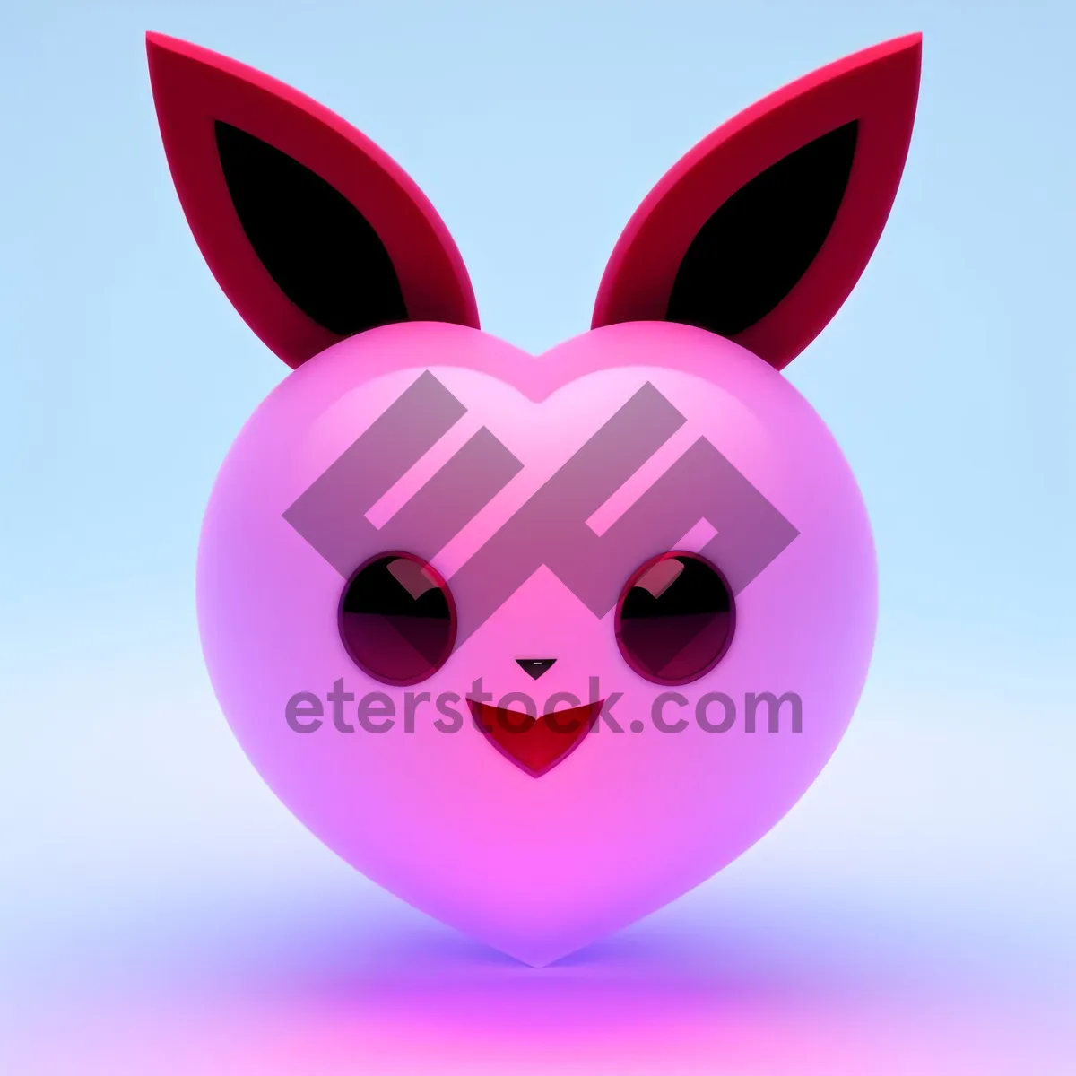 Picture of Happy Bunny Cartoon Character Icon - Cute & Funny Comic Art