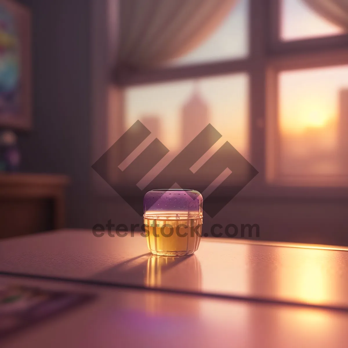 Picture of Coffee Cup on Restaurant Table with Soft Lighting