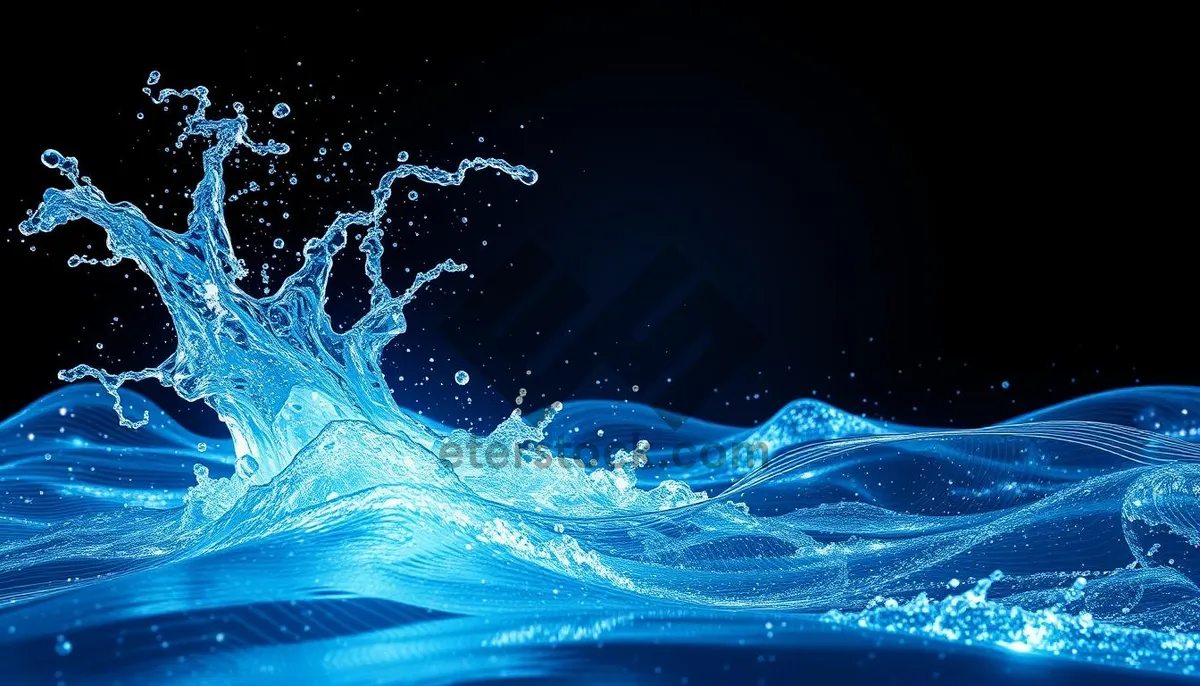 Picture of Light Blue Sea Wave Splash Motion Wallpaper